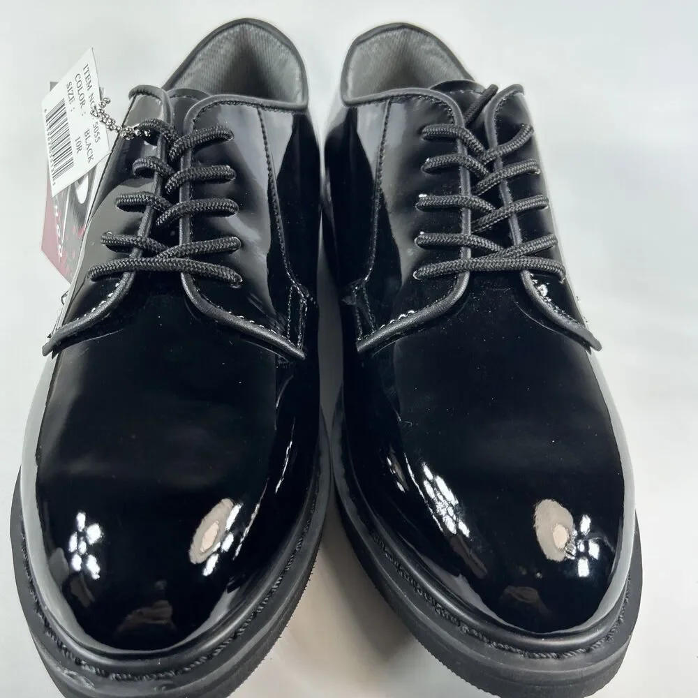 Rothco High Gloss Oxford Shoes Mens 10R Black Military Uniform Dress Shiny
